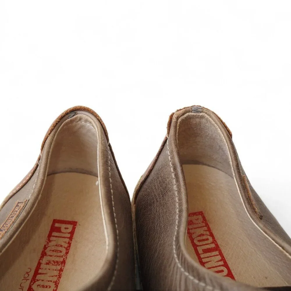 Pikolinos Linares‎ Espadrilles Leather Oxfords Men's 9-9.5/43 Brown Classic